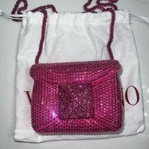 COPY - ONE STUD MICRO BAG WITH CHAIN AND RHINESTONE EMBROIDERY